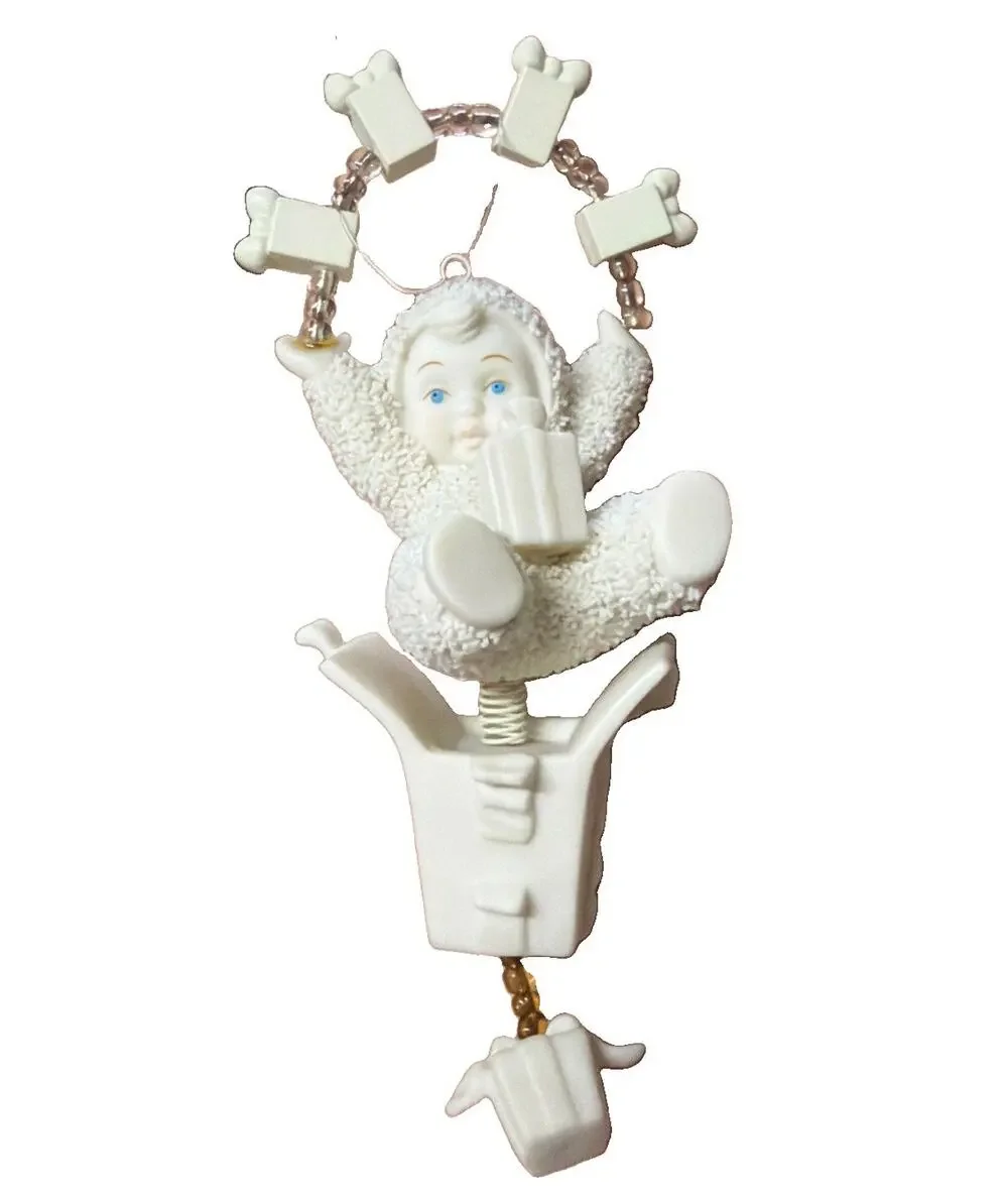 Dept 56 Snowbabies Christmas Ornament 6 Six Gifts For Giving Holiday Snow Babies